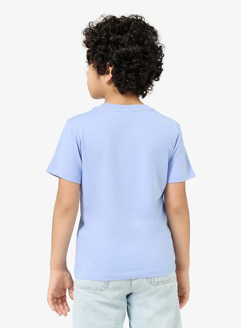 لاكوست تي شيرت بياقة دائرية وشعار الشباب